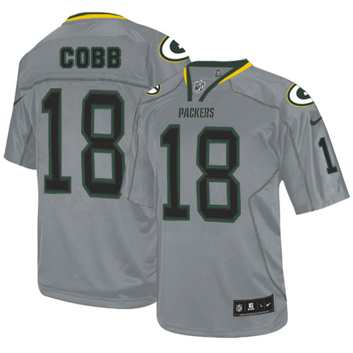 Youth Elite Randall Cobb Nike Jersey Lights Out Grey - #18 NFL Green Bay Packers